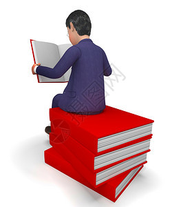 商人阅读书教育和商业研究的含义图片