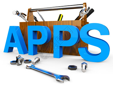 Apps软件指示网络计算机和应用图片