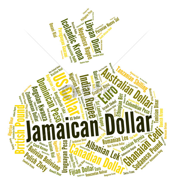 ‘~牙买加元表示外汇和单词  ~’ 的图片