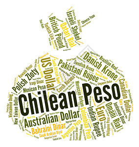 智利表明货币兑换和比索背景图片
