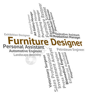 家具设计师显示就业设计和工作背景图片