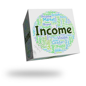 收入的单词和文字图片