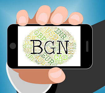 Bgn货币表示法Forex交易和硬币图片