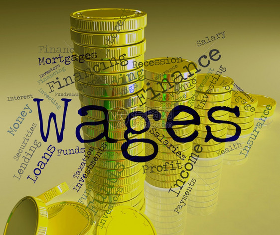 工资单表示收入和图片