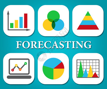 预测显示商业图表和统计的图片