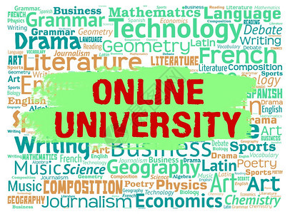 代表教育机构和研究的在线大学背景图片