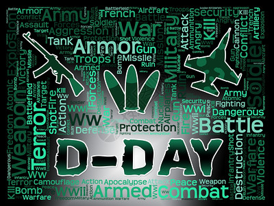 代表统治者和法国登陆行动DDDD日单词图片