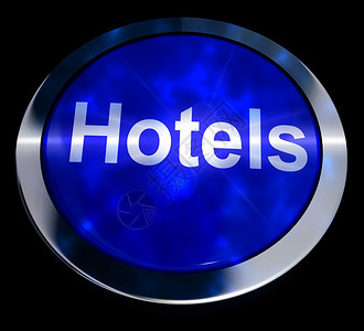 蓝色酒店旅行和房间的按钮蓝色酒店旅行和3号房间的按钮图片
