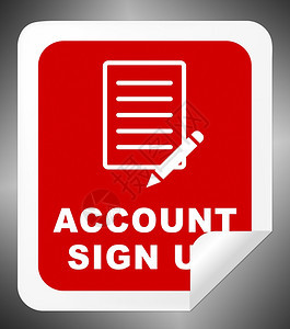 账户签名图标显示登记成员3d说明图片