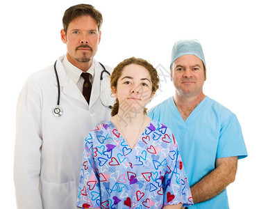 严重医疗队生外科和护士被白种人孤立图片