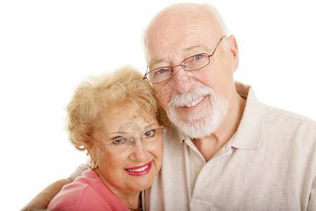 身戴眼镜的老夫妇白种背景图片