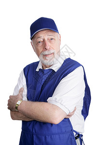 一个穿着衣服在折扣店工作的老人表示不信白的被孤立图片