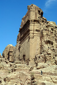 约旦佩特拉的岩石和山丘图片