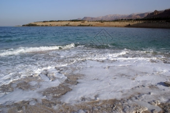 约旦海岸死的波浪图片