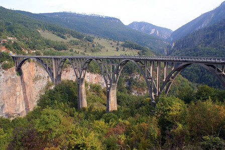 黑山塔雷河峡谷和大桥图片