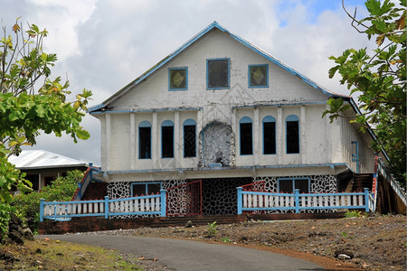 萨摩亚瓦伊岛白新教堂图片