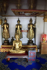 泰国大城府佛门寺中的金佛图片