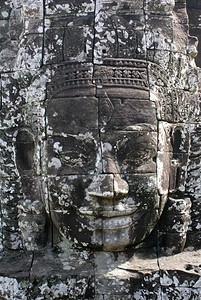 Bayon寺庙脸部柬埔寨吴哥图片