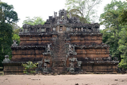 柬埔寨吴哥红墙庙图片