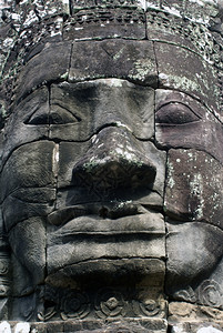 柬埔寨吴哥窟巴雍寺的高棉大脸图片