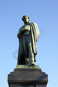 俄罗斯莫科诗人亚历山大普希金雕像图片