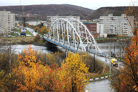 俄罗斯摩尔曼克附近的科拉老铁桥图片
