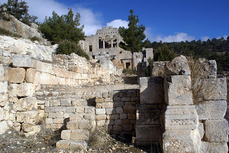 土耳其阿拉汉修道院东正教的废墟图片