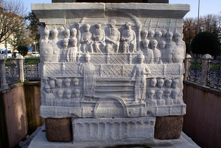 埃及方尖碑的基地在土耳其的苏丹纳赫迈特图片
