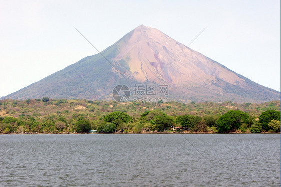 尼加拉瓜湖和奥梅特佩岛火山封存图片