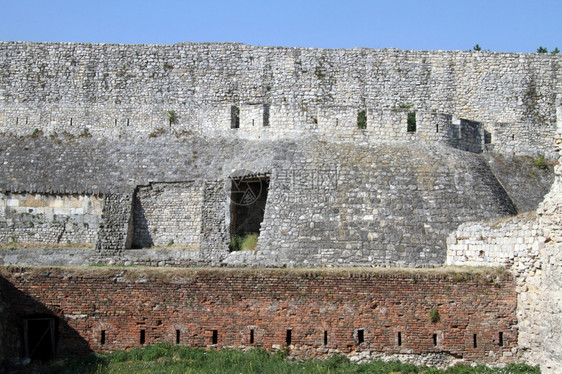 塞尔维亚贝格莱德堡垒石墙图片