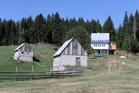 黑山Durmitor村的房屋图片