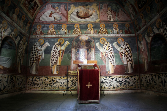 黑山莫拉查修道院教堂墙上的诅咒图片