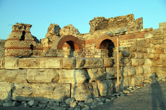 保加利亚Nesebar堡垒墙图片