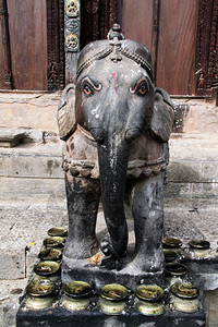 尼泊尔Bhaktapur附近的大象图片
