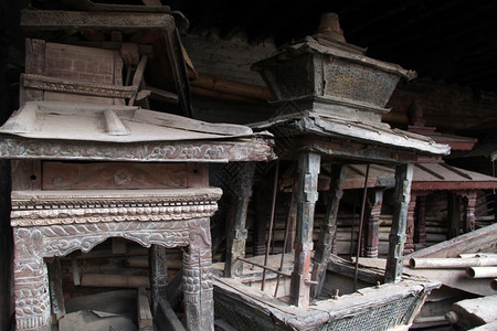 尼泊尔神庙ChanguNarayan的旧灰尘古迹图片
