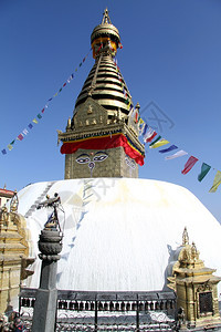 尼泊尔加德满都的怀特斯瓦扬布哈纳图片