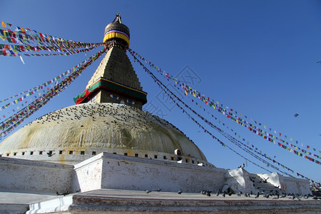 尼泊尔加德满都的StupaBodnath图片