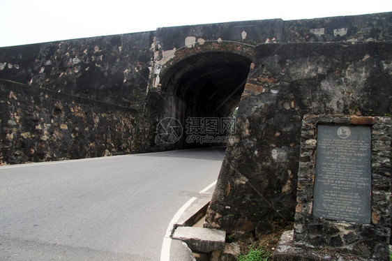 斯里兰卡加勒堡垒大门和城墙图片