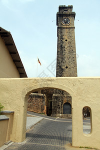 斯里兰卡加勒堡垒大门和塔图片