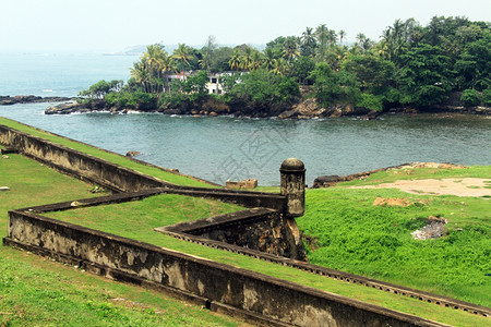斯里兰卡加勒的旧堡垒和海洋图片