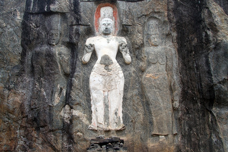斯里兰卡布杜鲁加拉岩石寺庙的数字图片