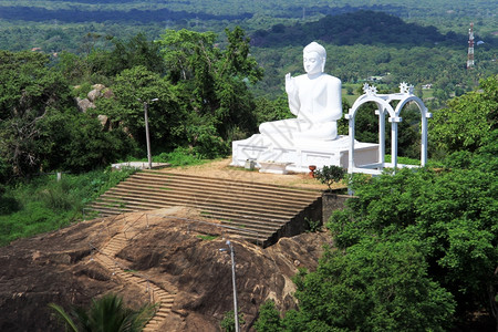 佛桌斯里兰卡Mihintale大白佛背景