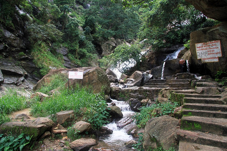 斯里兰卡Ella附近的步骤和Ravana瀑布图片