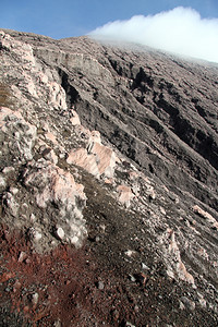 印度尼西亚Kerinci火山顶峰图片