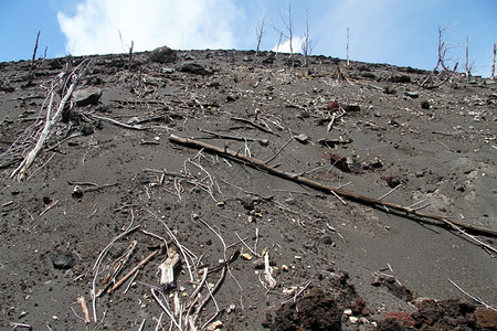 印度尼西亚克拉卡托火山的斜坡图片