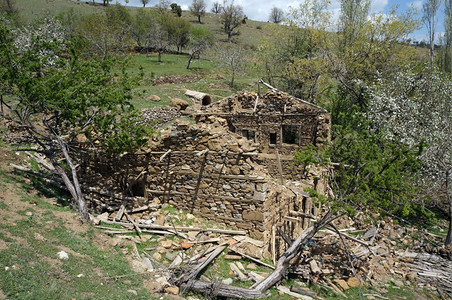 土耳其农村地区旧舍的废墟图片