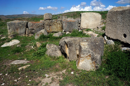 土耳其AladjaHoyuk大块石头废墟图片