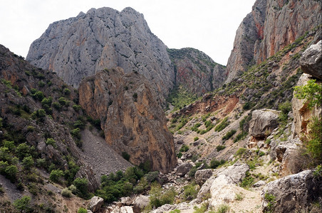 土耳其山区Kazankaya峡谷的足迹图片