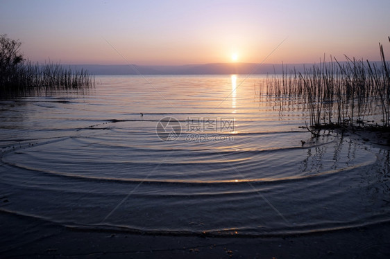 上午以色列Kinneret湖图片