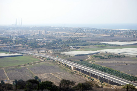 以色列HirbatAkav桥的视图图片